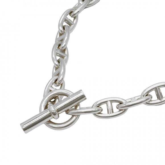 HERMES Jewelry - Hermes Hermès Chaine d'Ancre Necklace, GM, 29 Links, Silver 925, Men's/Women's
